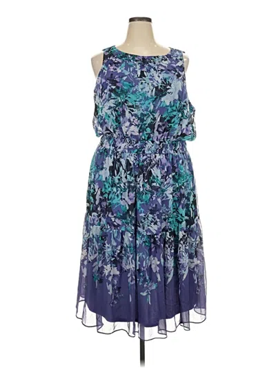 Pre-owned Lane Bryant Cocktail Dress In Blue