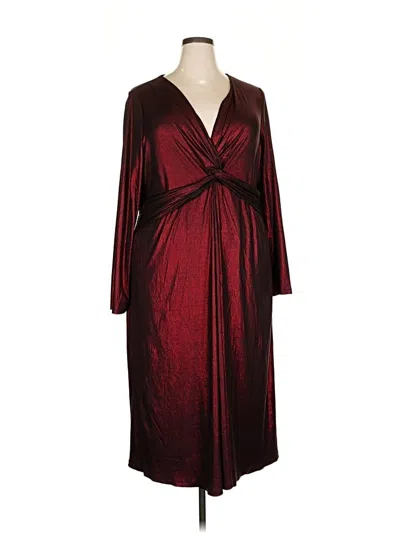 Pre-owned Lane Bryant Cocktail Dress In Burgundy