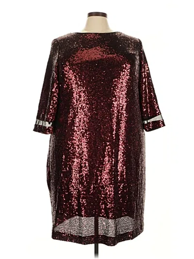 Lane Bryant Cocktail Dress In Burgundy