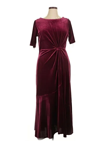 Pre-owned Lane Bryant Cocktail Dress In Burgundy