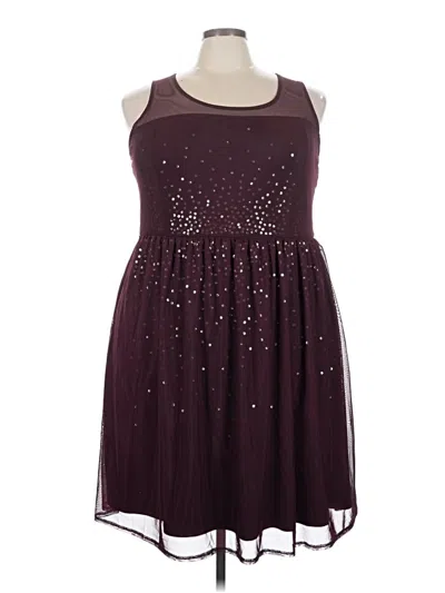 Pre-owned Lane Bryant Cocktail Dress In Burgundy
