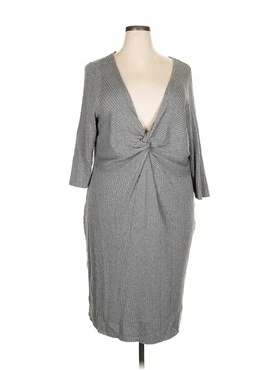 Pre-owned Lane Bryant Cocktail Dress In Gray