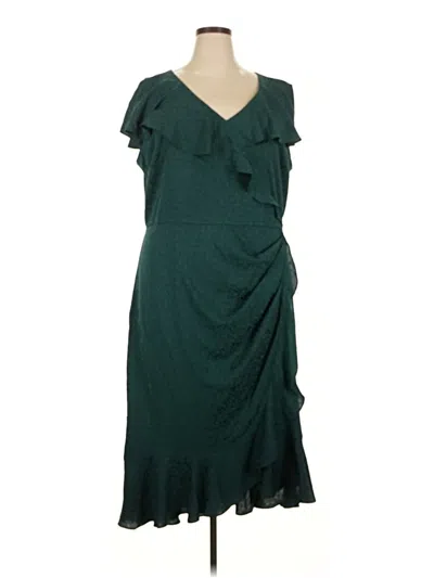 Pre-owned Lane Bryant Cocktail Dress In Green