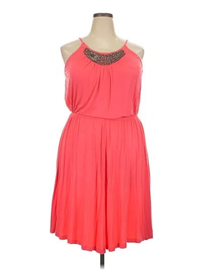 Pre-owned Lane Bryant Cocktail Dress In Orange