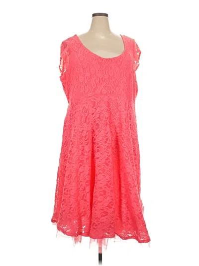 Pre-owned Lane Bryant Cocktail Dress In Pink