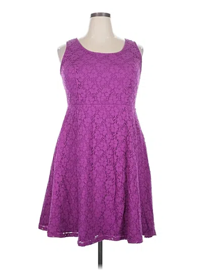 Pre-owned Lane Bryant Cocktail Dress In Purple