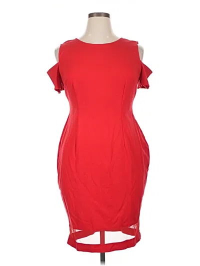 Pre-owned Lane Bryant Cocktail Dress In Red