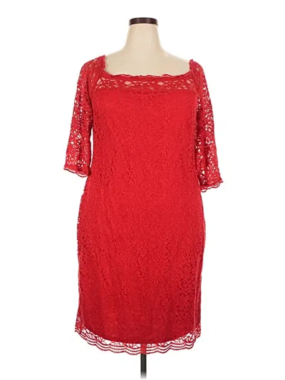 Pre-owned Lane Bryant Cocktail Dress In Red