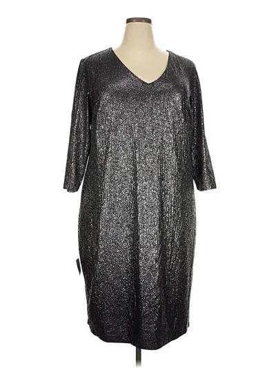 Pre-owned Lane Bryant Cocktail Dress In Silver