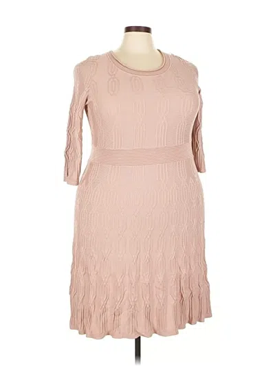 Pre-owned Lane Bryant Cocktail Dress In Tan