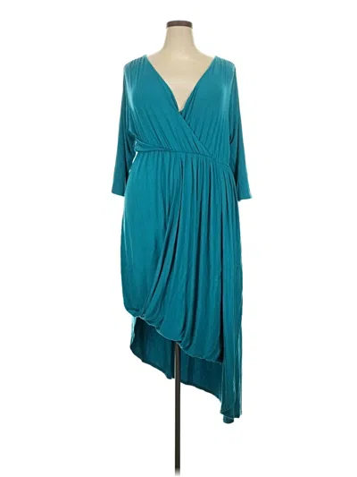Pre-owned Lane Bryant Cocktail Dress In Teal
