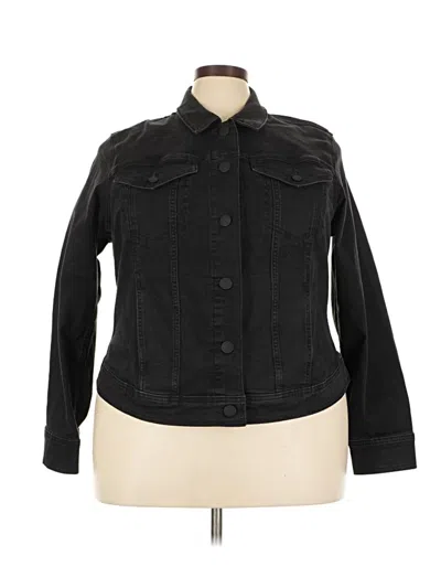 Pre-owned Lane Bryant Denim Jacket In Black
