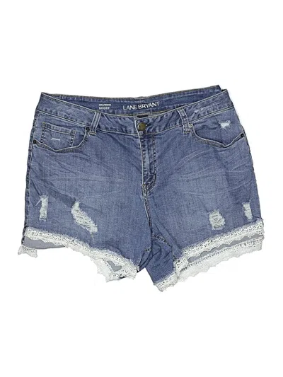 Pre-owned Lane Bryant Denim Shorts In Blue