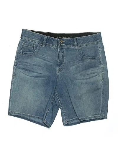 Pre-owned Lane Bryant Denim Shorts In Blue