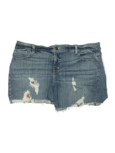 Pre-owned Lane Bryant Denim Shorts In Blue