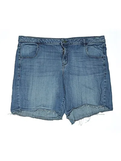 Pre-owned Lane Bryant Denim Shorts In Blue