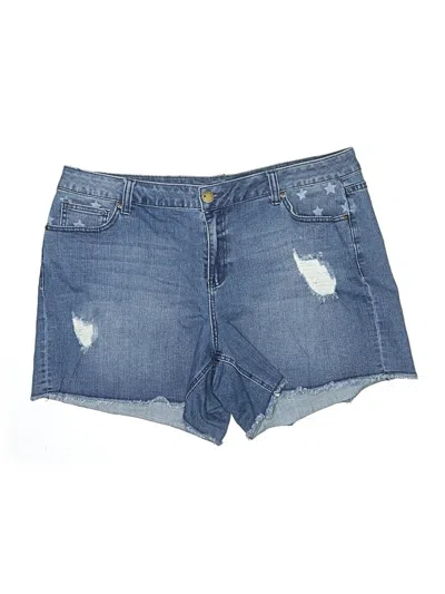 Pre-owned Lane Bryant Denim Shorts In Blue