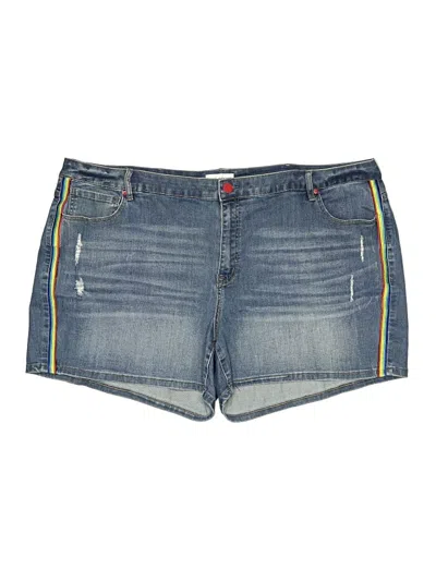 Pre-owned Lane Bryant Denim Shorts In Blue