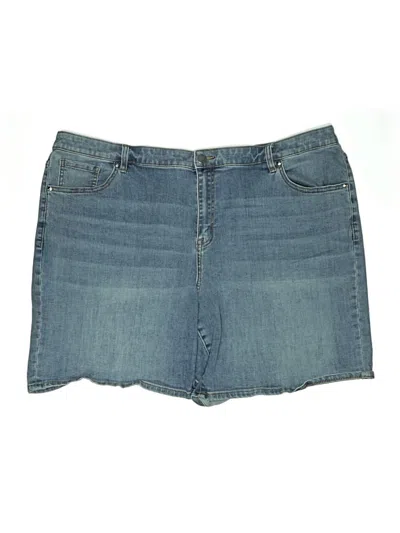 Pre-owned Lane Bryant Denim Shorts In Blue