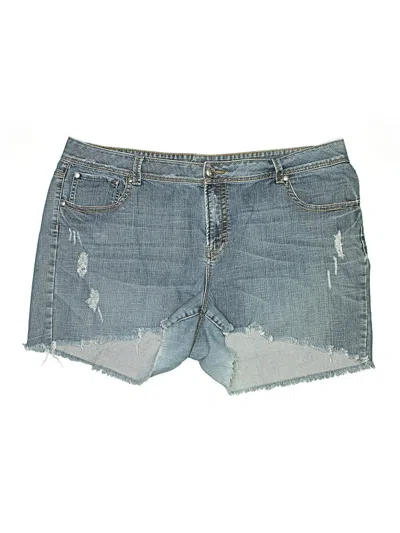Pre-owned Lane Bryant Denim Shorts In Blue