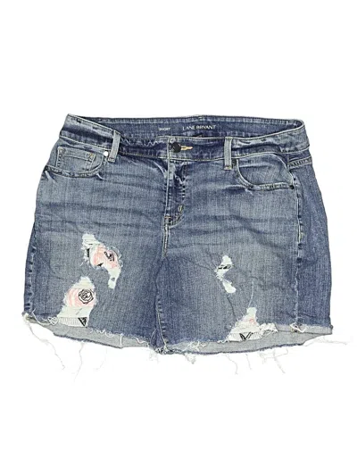 Pre-owned Lane Bryant Denim Shorts In Blue