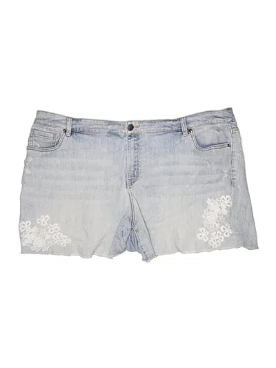 Pre-owned Lane Bryant Denim Shorts In Blue