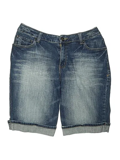 Pre-owned Lane Bryant Denim Shorts In Blue