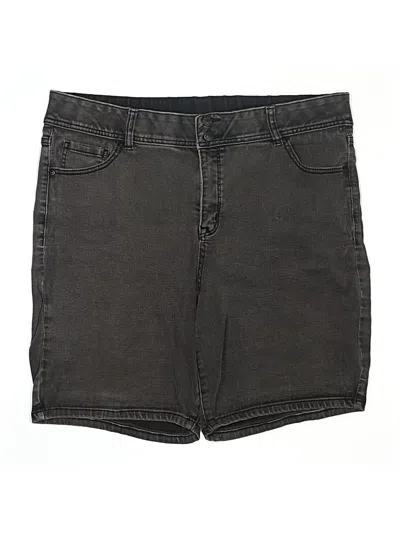 Pre-owned Lane Bryant Denim Shorts In Gray