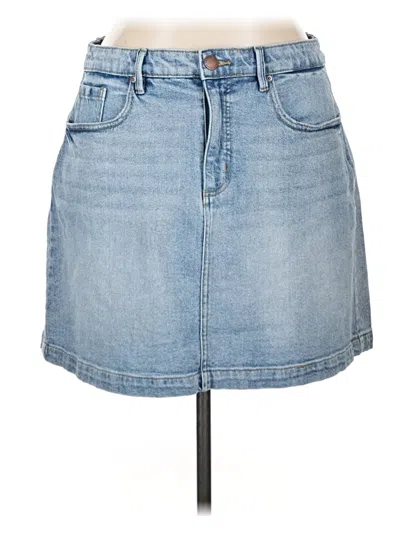 Pre-owned Lane Bryant Denim Skirt In Blue