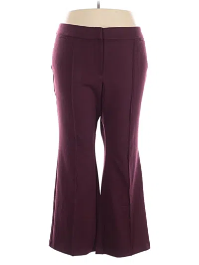 Pre-owned Lane Bryant Dress Pants In Burgundy