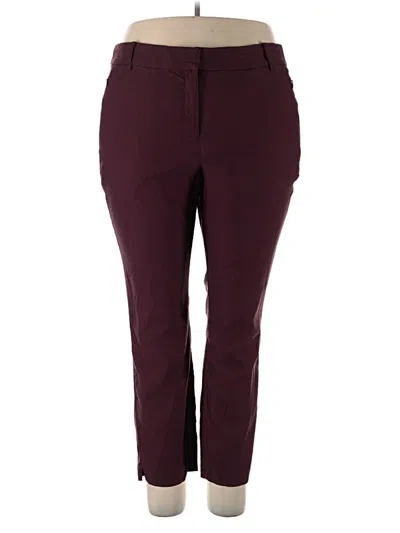 Pre-owned Lane Bryant Dress Pants In Burgundy