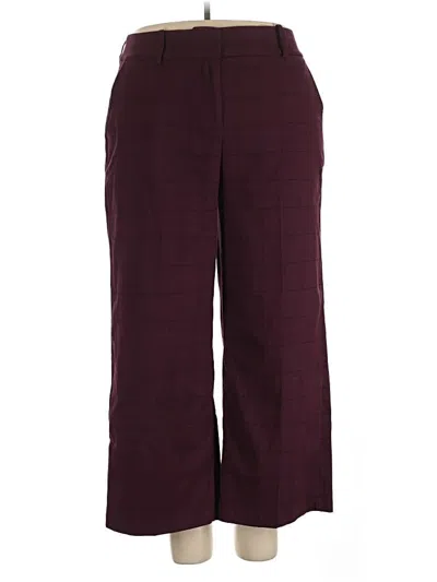 Pre-owned Lane Bryant Dress Pants In Burgundy