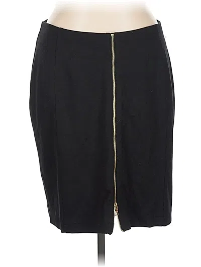 Pre-owned Lane Bryant Formal Skirt In Black