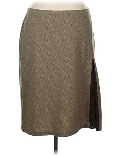 Pre-owned Lane Bryant Formal Skirt In Brown