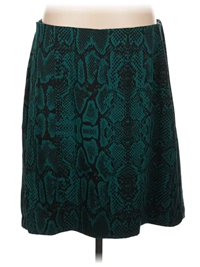 Pre-owned Lane Bryant Formal Skirt In Teal