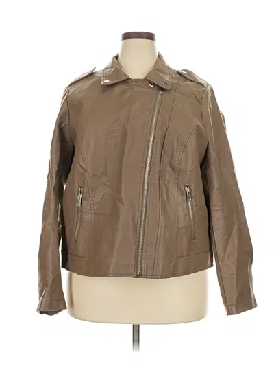 Pre-owned Lane Bryant Jacket In Tan