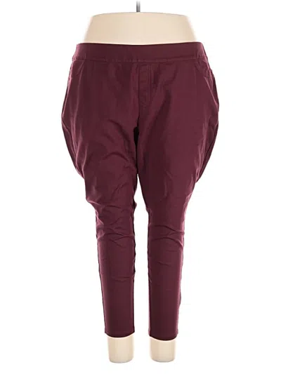 Pre-owned Lane Bryant Jeggings In Burgundy