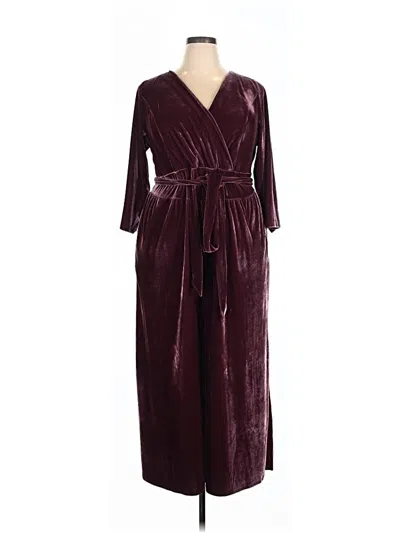 Pre-owned Lane Bryant Jumpsuit In Burgundy