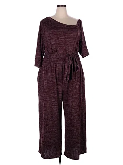 Pre-owned Lane Bryant Jumpsuit In Burgundy