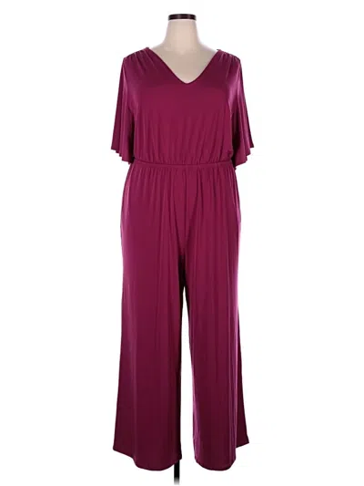 Pre-owned Lane Bryant Jumpsuit In Burgundy