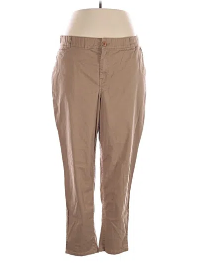 Pre-owned Lane Bryant Khaki Pant In Brown