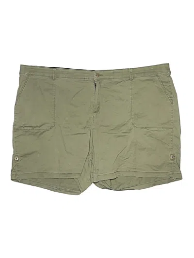 Pre-owned Lane Bryant Khaki Shorts In Green