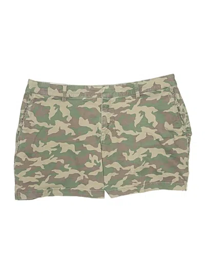 Pre-owned Lane Bryant Khaki Shorts In Green