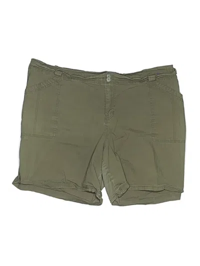 Pre-owned Lane Bryant Khaki Shorts In Green