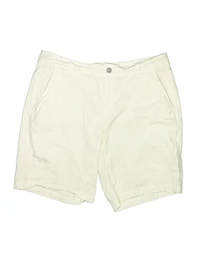 Pre-owned Lane Bryant Khaki Shorts In Ivory
