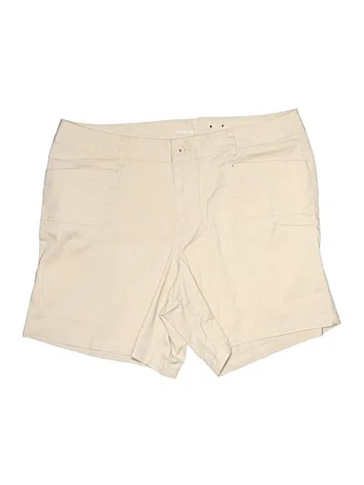 Pre-owned Lane Bryant Khaki Shorts In Ivory
