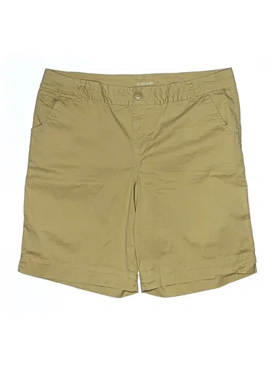 Pre-owned Lane Bryant Khaki Shorts In Tan