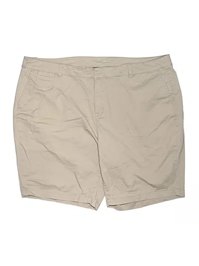 Pre-owned Lane Bryant Khaki Shorts In Tan