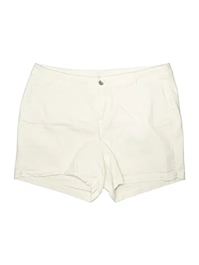 Pre-owned Lane Bryant Khaki Shorts In White