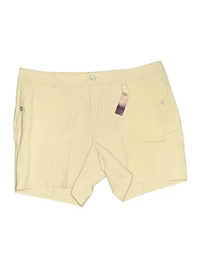 Pre-owned Lane Bryant Khaki Shorts In Yellow